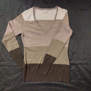 Tan and Brown Women’s long sleeve sweater from NY&Co Size XS